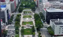 El Parque Odori en el corazón de la ciudad.