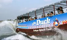 The plunge, when the bus Sky Duck becomes a boat.