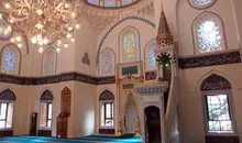 Inside the Tokyo Camii mosque, the largest in Japan.