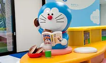 Doraemon, chaton bleu bien connu des Japonais, est la vedette du musée de Kawasaki (Tokyo).