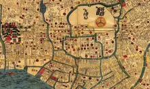 Carte d'Edo en 1840