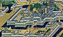 Pintura del castillo de Edo en la época de los Tokugawa. 