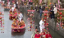 Le Hinamatsuri (festival des poupées), tenu chaque année à Yanagawa