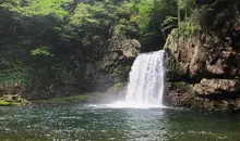 Una de las cascadas del los desfiladeros de Sandankyo.