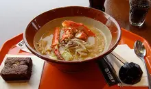 El delicioso ramen de cangrejo de Hokkaido.