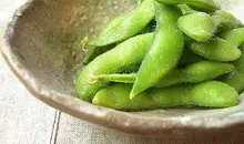 Edamame ready to be eaten