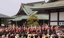 Les joueurs de Taiko au Narita Taiko Matsuri.