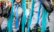 Japanese cosplayer of the character Hatsune Miku