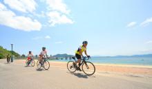 Cyclisme à Edajima, près d'Hiroshima