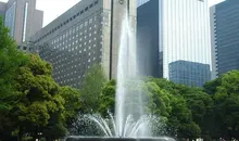 Une oasis de verdure au milieu des buildings de Tokyo