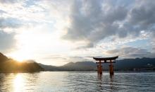 The torii of Itsukushima shrine on Miyajima island