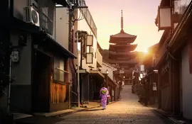 Arrivée au Japon - Kyoto - La pagode Yasaka au petit matin