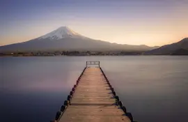 Monte Fuji al tramonto