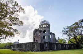 The Genbaku Dome, one of the only buildings not destroyed by the atomic bomb that fell on Hiroshima