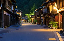 Small village on the old Nakasendo road, in the heart of Japanese Alps