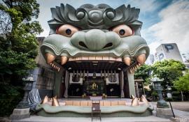 El santuario de los leones en Osaka, fuera de los caminos trillados