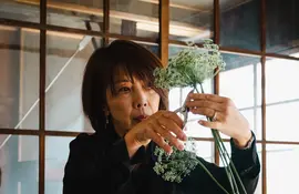 Demonstration by Ikebana master