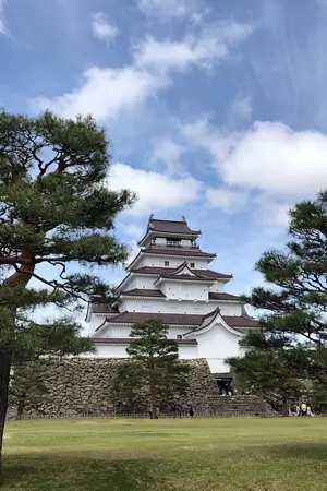 Trees in front of Tsuragu Castle, Aizu Fukushima
