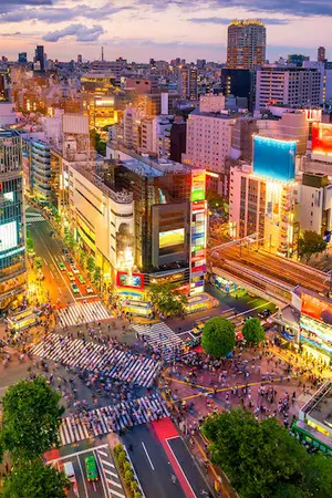 Worldwide famous Shibuya crossing, Tokyo
