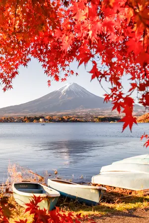 Le Mont Fuji depuis le lac Kawaguchiko