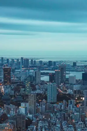 tokyo tower skyline city night view