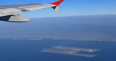 Approaching Kansai International Airport