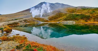 Asahidake volcano and lake Sugatami, Hokkaido