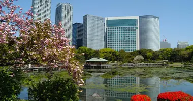 « Site historique spécial », le jardin Hama-Rikyu Onshi Teien est l’ancienne réserve de chasse des Tokugawa. 