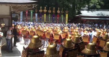 Défilé de samourais lors d'un festival