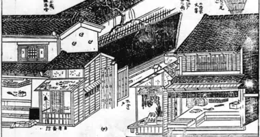 Dessin d'une machiya à l'ère d'Edo (1603-1868)