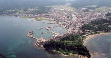 Wajima seen from the sky (Noto peninsula, Ishikawa prefecture)