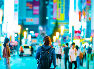 Solo Frau in Shinjuku, Tokio