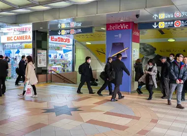 Akasaka-Mitsuke Station Exit 10, with direct access to BIC Camera Akasaka-Mitsuke, Minato ward, Tokyo