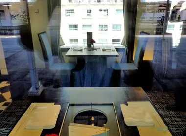 Dining car of the Twilight Express Mizukaze Dining car of the Twilight Express Mizukaze