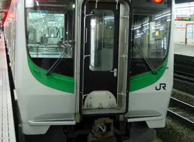 JR Train to Sendai Airport at Sendai Station