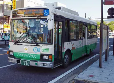 Bus outside Kintetsu Nara Station