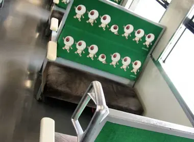 Kitaro Train Carriage Interior, Sakai Line, Tottori Prefecture