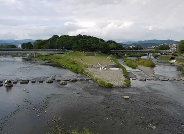 Kamo and Takano Rivers, Demachiyanagi, Kyoto, Japan Kamo and Takano Rivers, Demachiyanagi, Kyoto, Japan