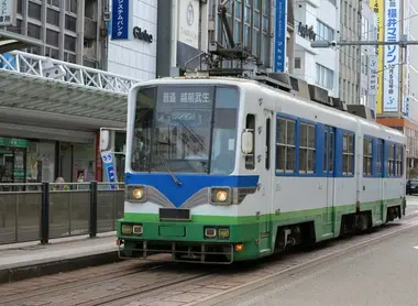 Tram outside Fukui Station