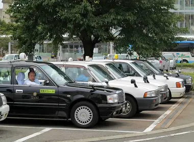 Taxis at East Entrance of Fukui Station