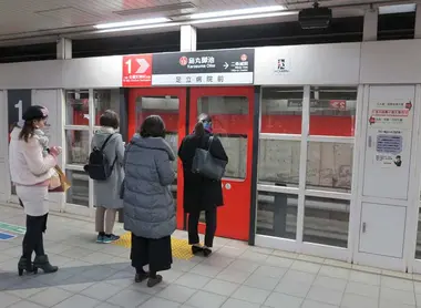 Tozai Line platform Tozai Line platform