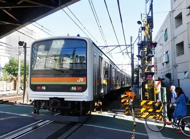 JR Hachioji Line train bound for Hachioji near Kawagoe Station JR Hachioji Line train bound for Hachioji near Kawagoe Station