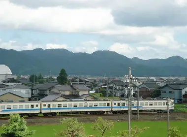 Local JR Train in Toyama Prefecture Local JR Train in Toyama Prefecture