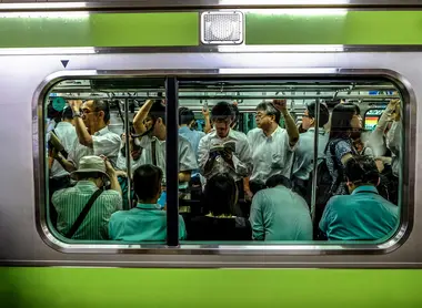 Transport japonais pendant les heures de pointes