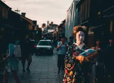 Geisha dans la quartier Gion à Kyoto
