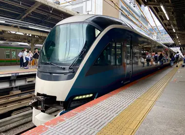 JR Saphir Odoriko train, Yokohama station Saphir Odoriko train