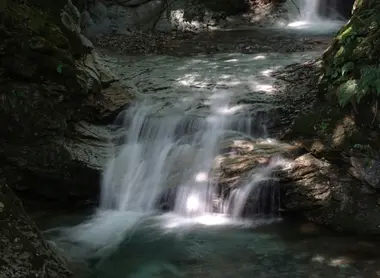 Waterfall in Kinugawa Onsen Waterfall in Kinugawa Onsen