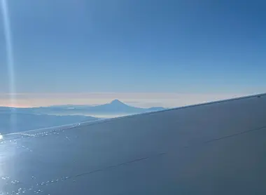 mount fuji view from plane