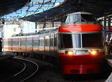 The Odakyu RomanceCar en route to Hakone