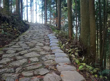 Stone path on the Magome-Tsumago Trail, part of the Nakasendo Stone path on the Magome-Tsumago Trail, part of the Nakasendo